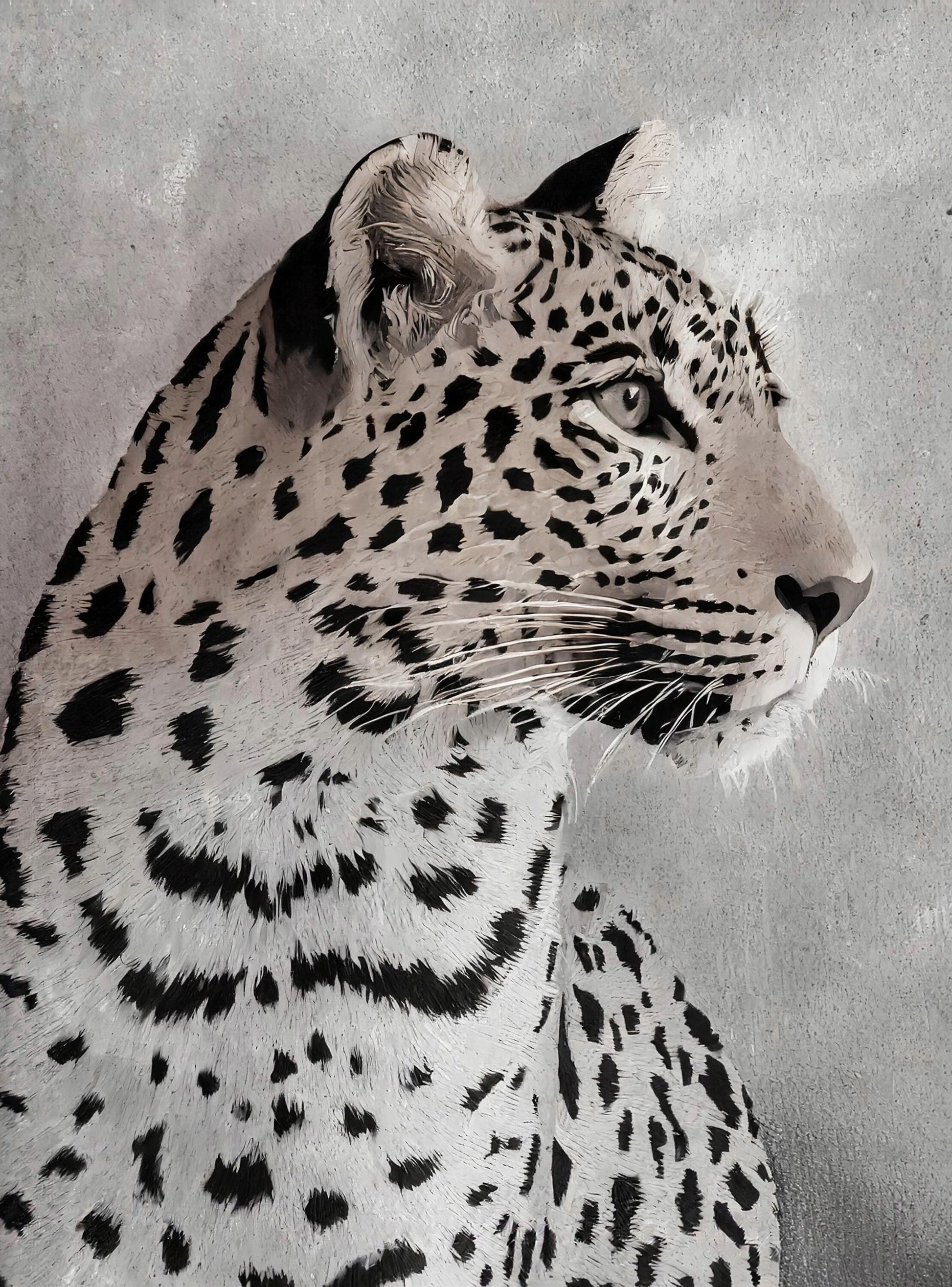 Tiger - Large Decoupage Paper for Furniture - Rice Paper - Decoupage Paper - Monochrome