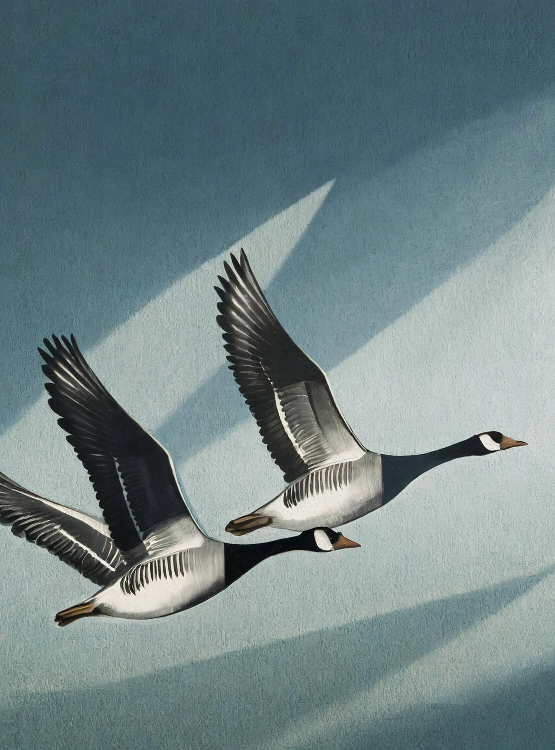 Flying Goose - Large Decoupage Paper for Furniture - Rice Paper - Decoupage Paper - Blue