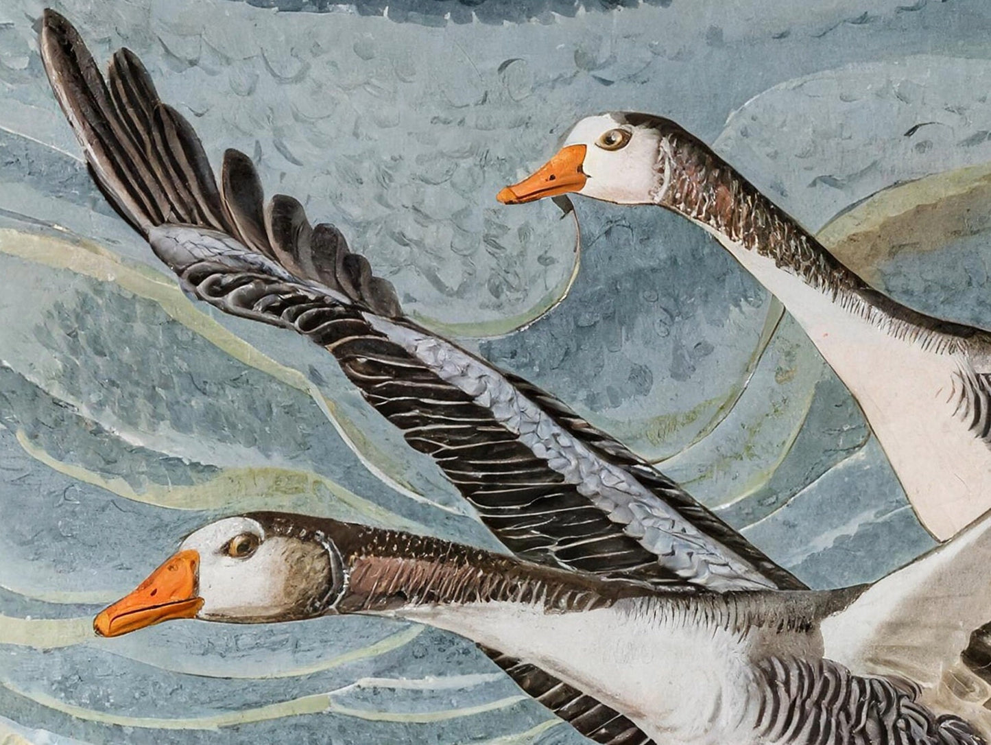 Flying Goose - Large Decoupage Paper for Furniture - Rice Paper - Decoupage Paper - Monochrome