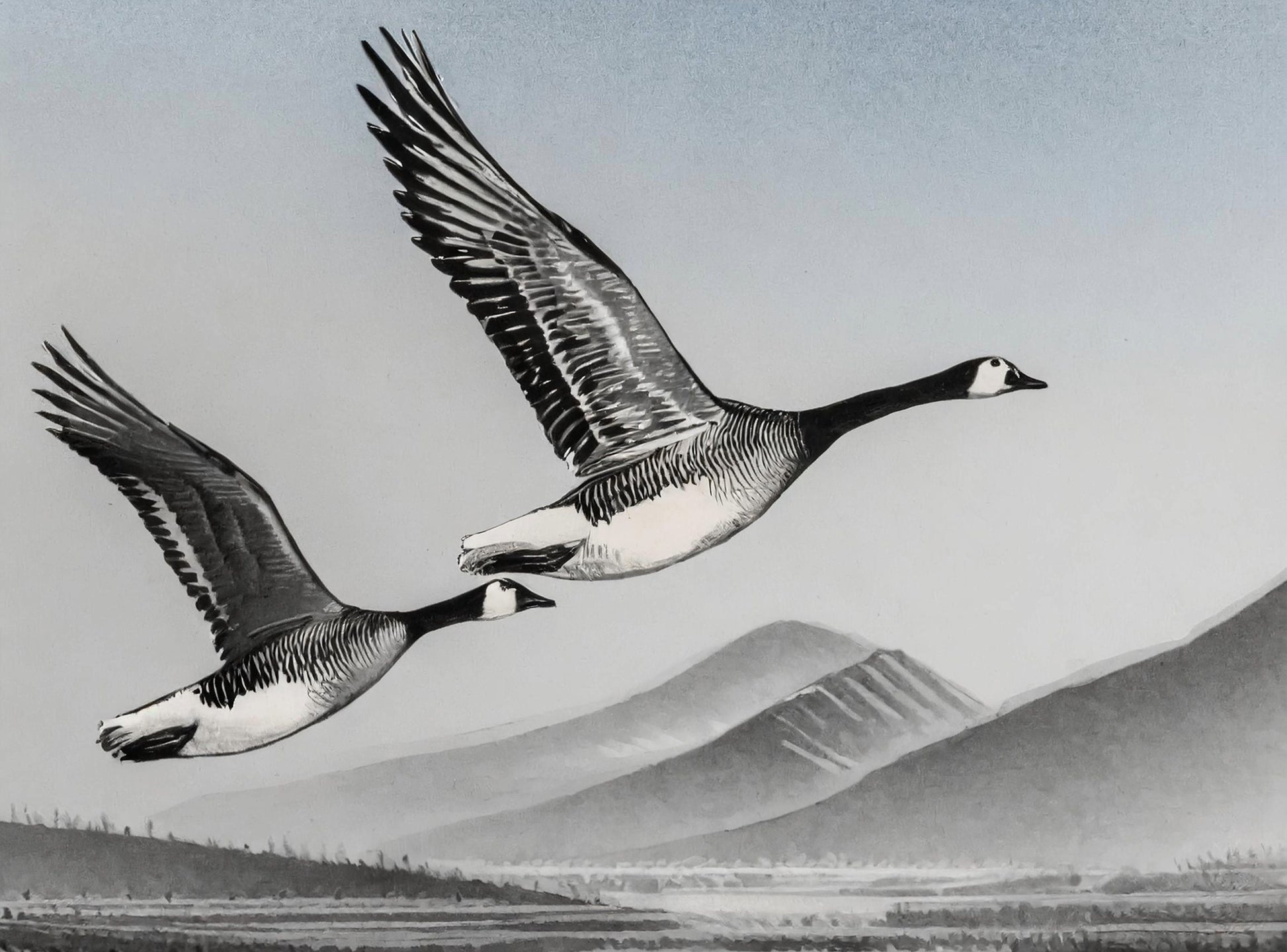 Flying Goose - Large Decoupage Paper for Furniture - Rice Paper - Decoupage Paper
