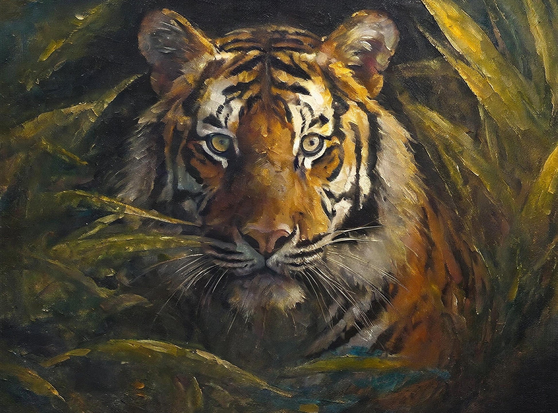 tiger decoupage