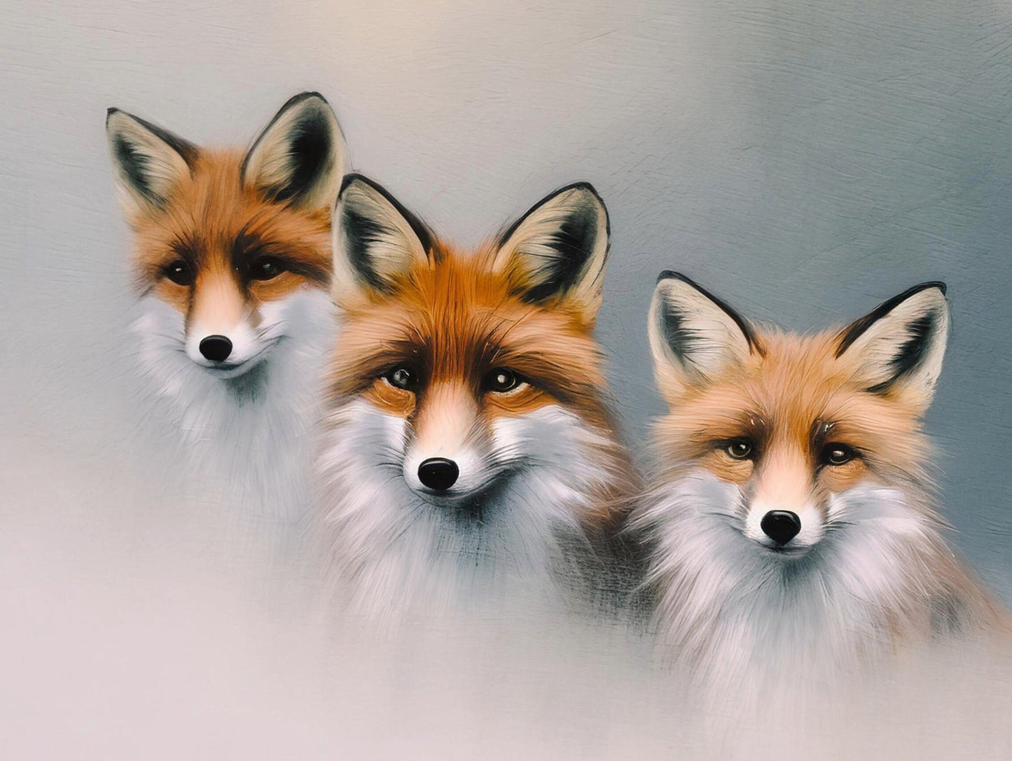 Fox Family - Large Decoupage Paper for Furniture - Rice Paper - Decoupage Paper