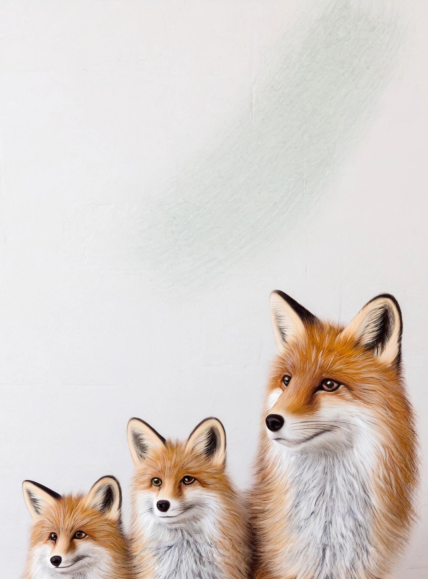 Fox Family - Large Decoupage Paper for Furniture - Rice Paper - Decoupage Paper