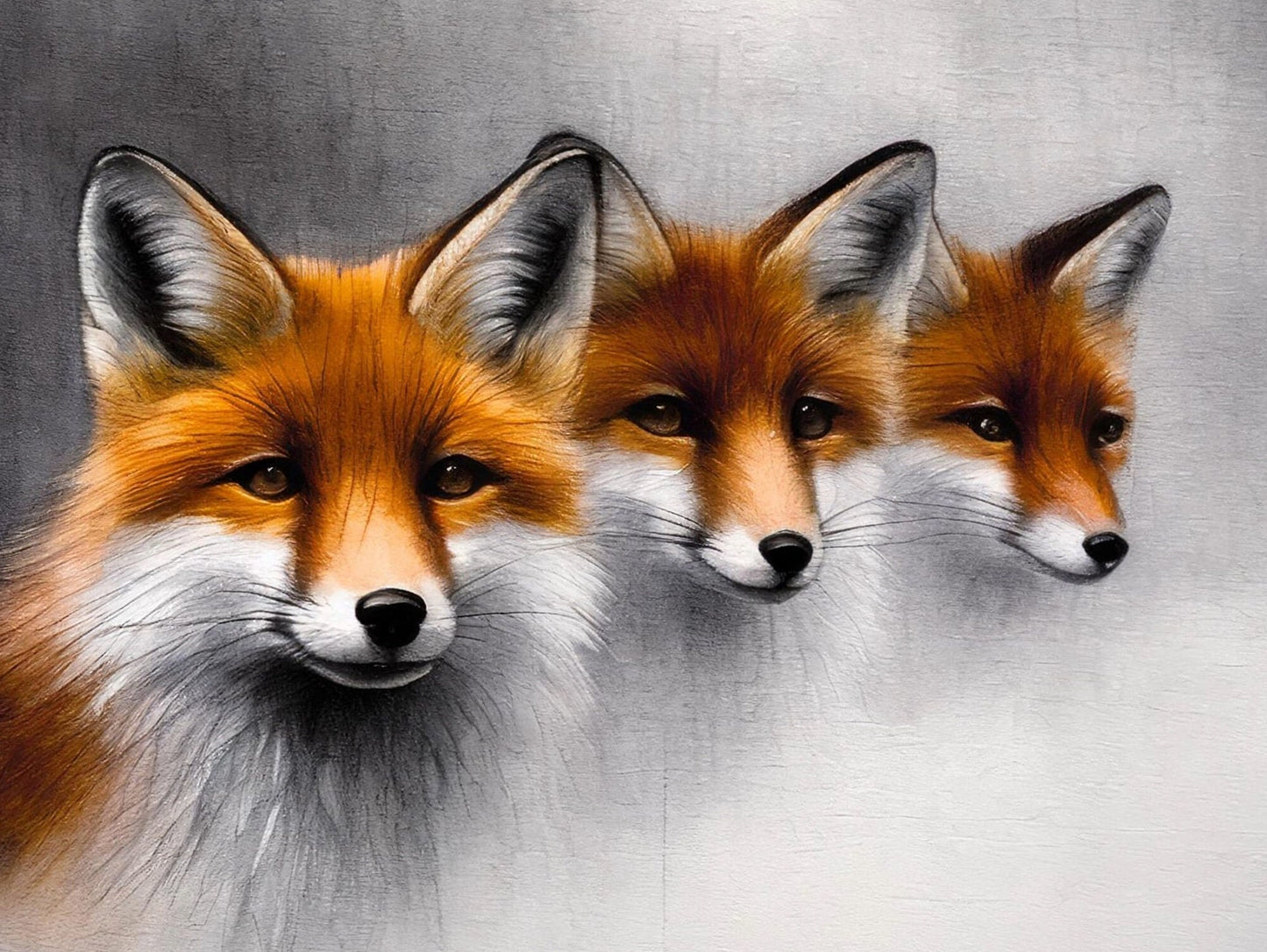 Fox Family Decoupage Paper for Furniture - Rice Paper