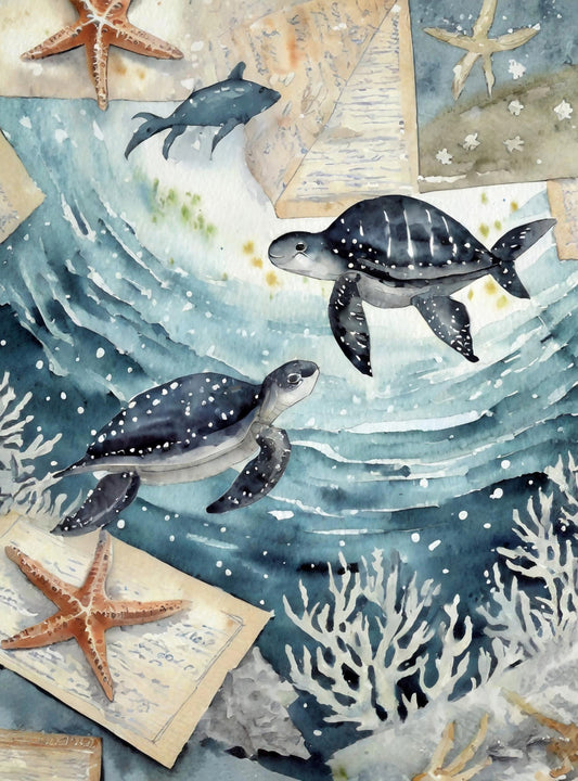 sea life decoupage