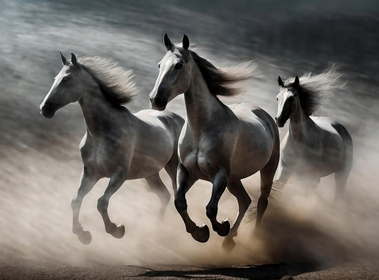 Horses - Large Decoupage Paper for Furniture - Rice Paper - Decoupage Paper - Galloper - White Horse