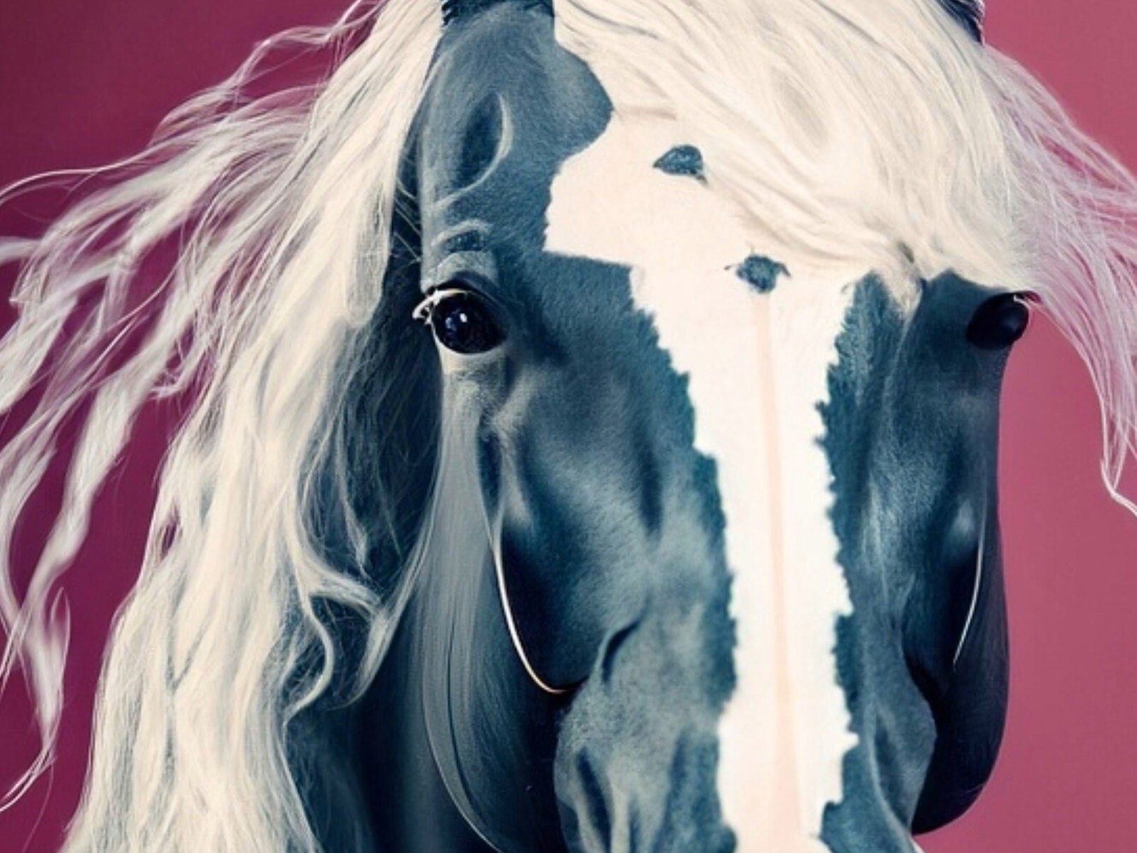 Decoupage Paper for Furniture - Rice Paper - Black Horse