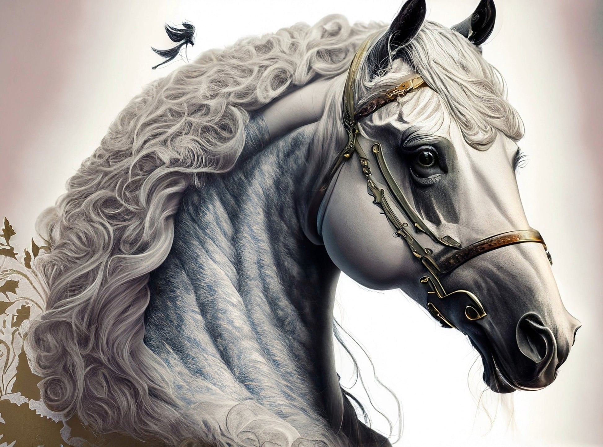 White Horse - Large Decoupage Paper for Furniture - Rice Paper - Decoupage Paper - Galloper