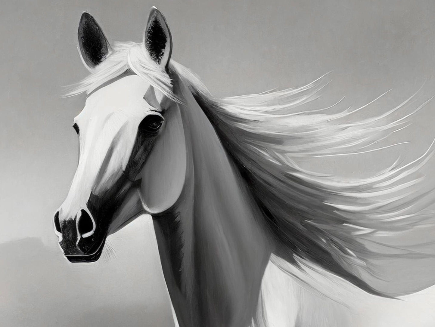 White Horse - Large Decoupage Paper for Furniture - Rice Paper - Decoupage Paper - Galloper