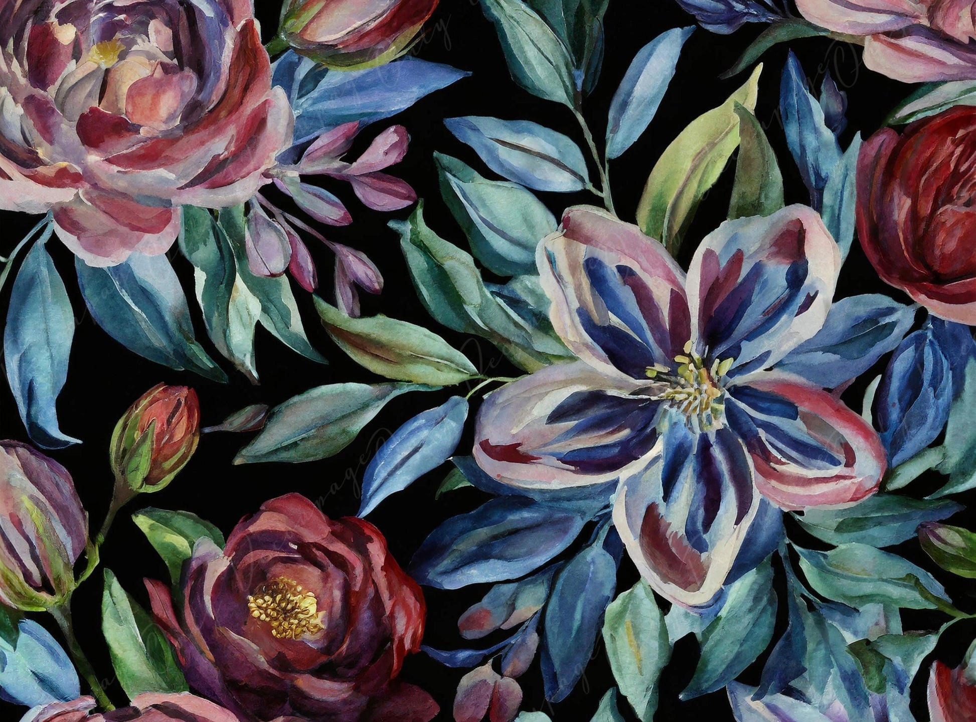 spring flowers decoupage paper