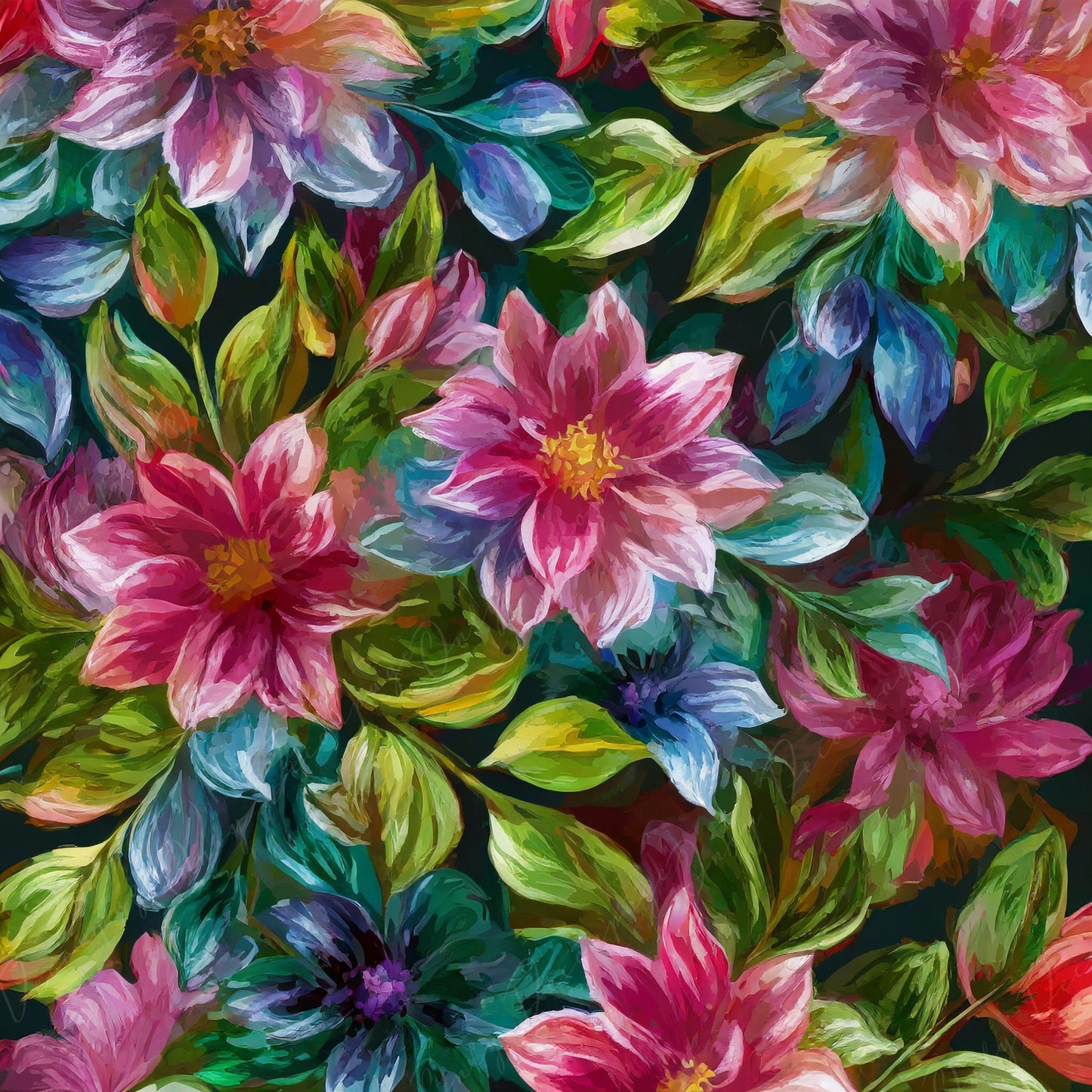 spring flowers decoupage paper