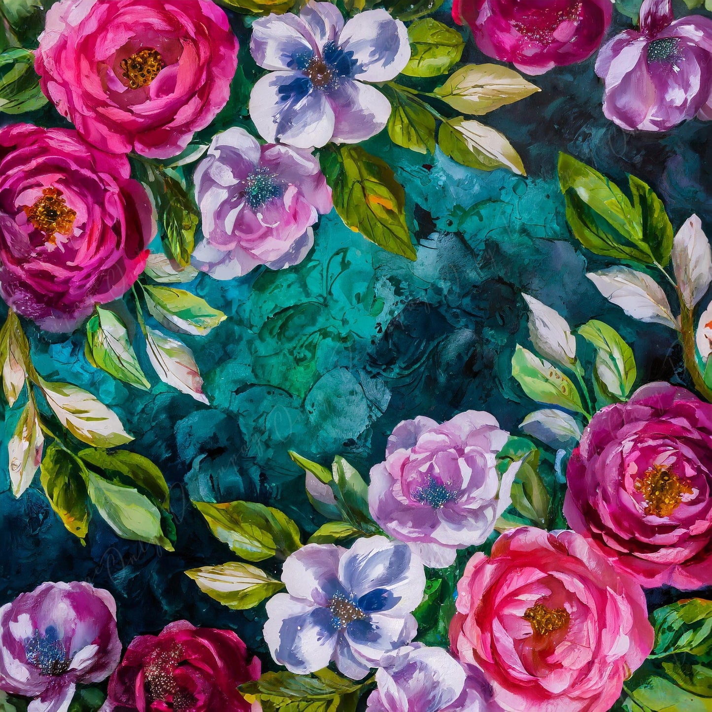 spring flowers decoupage paper