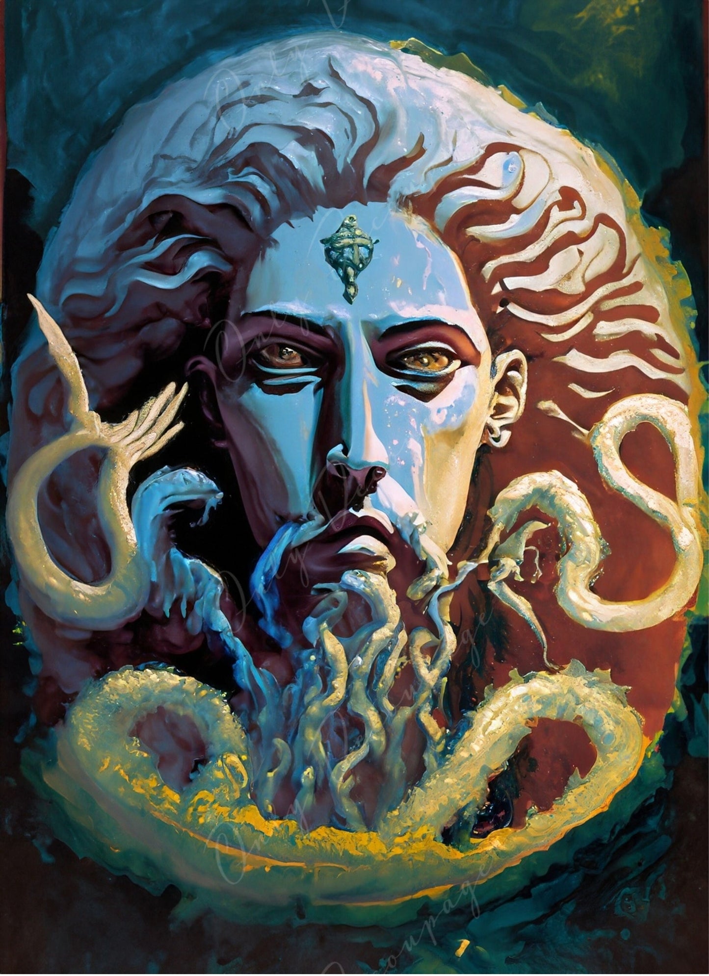 Decoupage Paper - Mythology - Rice Paper Decoupage - Greek Gods - Decoupage Paper for Furniture - Medusa
