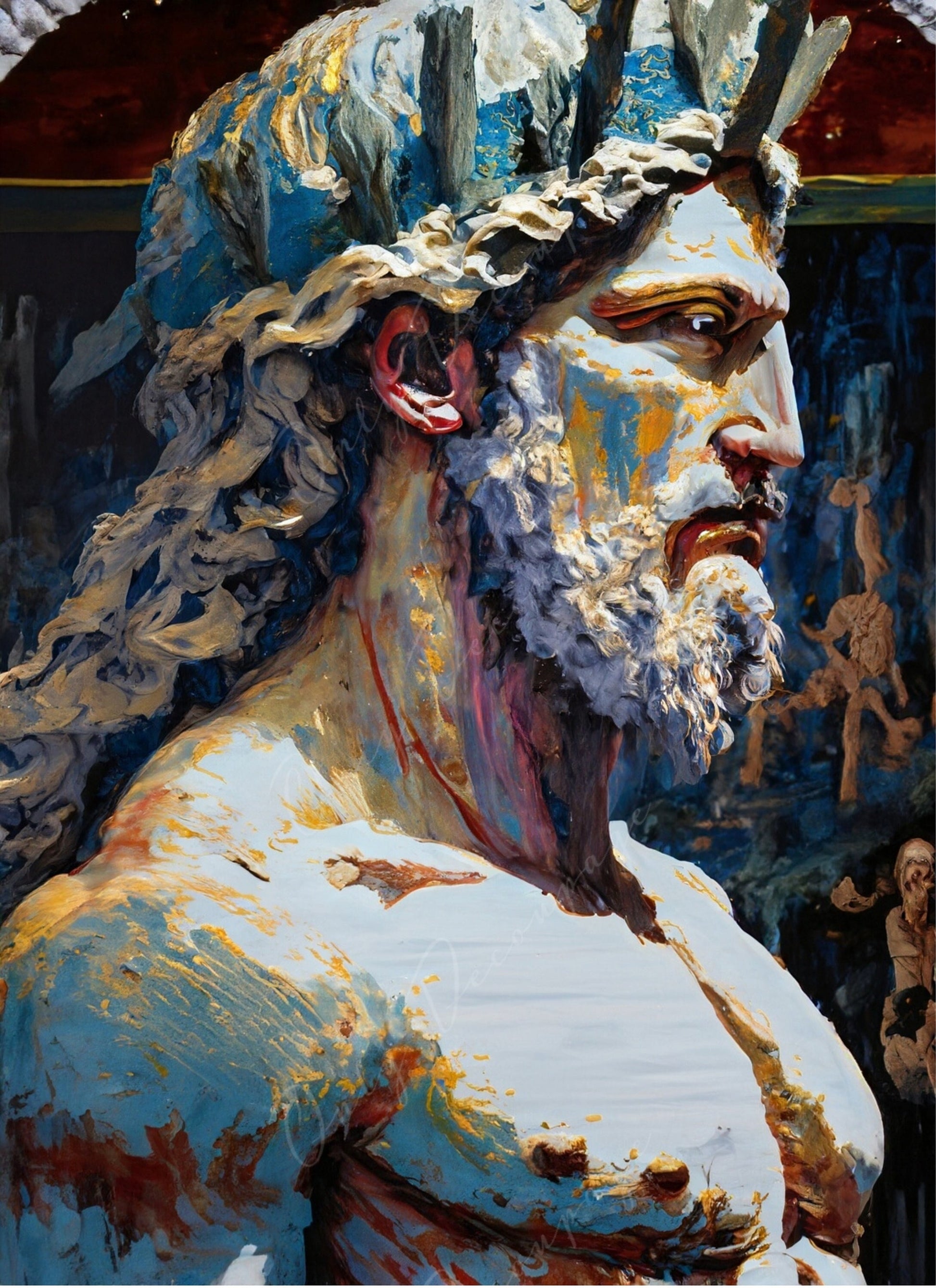 Decoupage Paper - Mythology - Rice Paper Decoupage - Greek Gods - Decoupage Paper for Furniture