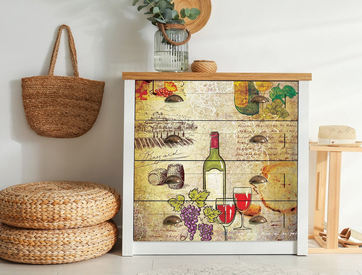 Wine Yard - Vintage Decoupage Art - Rice Paper - Decoupage for Furniture - Large Size Rice Paper for Decoupage - Sheets