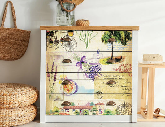 Levander - Farmhouse - Vintage Decoupage Art - Rice Paper - Decoupage for Furniture - Large Size Rice Paper for Decoupage