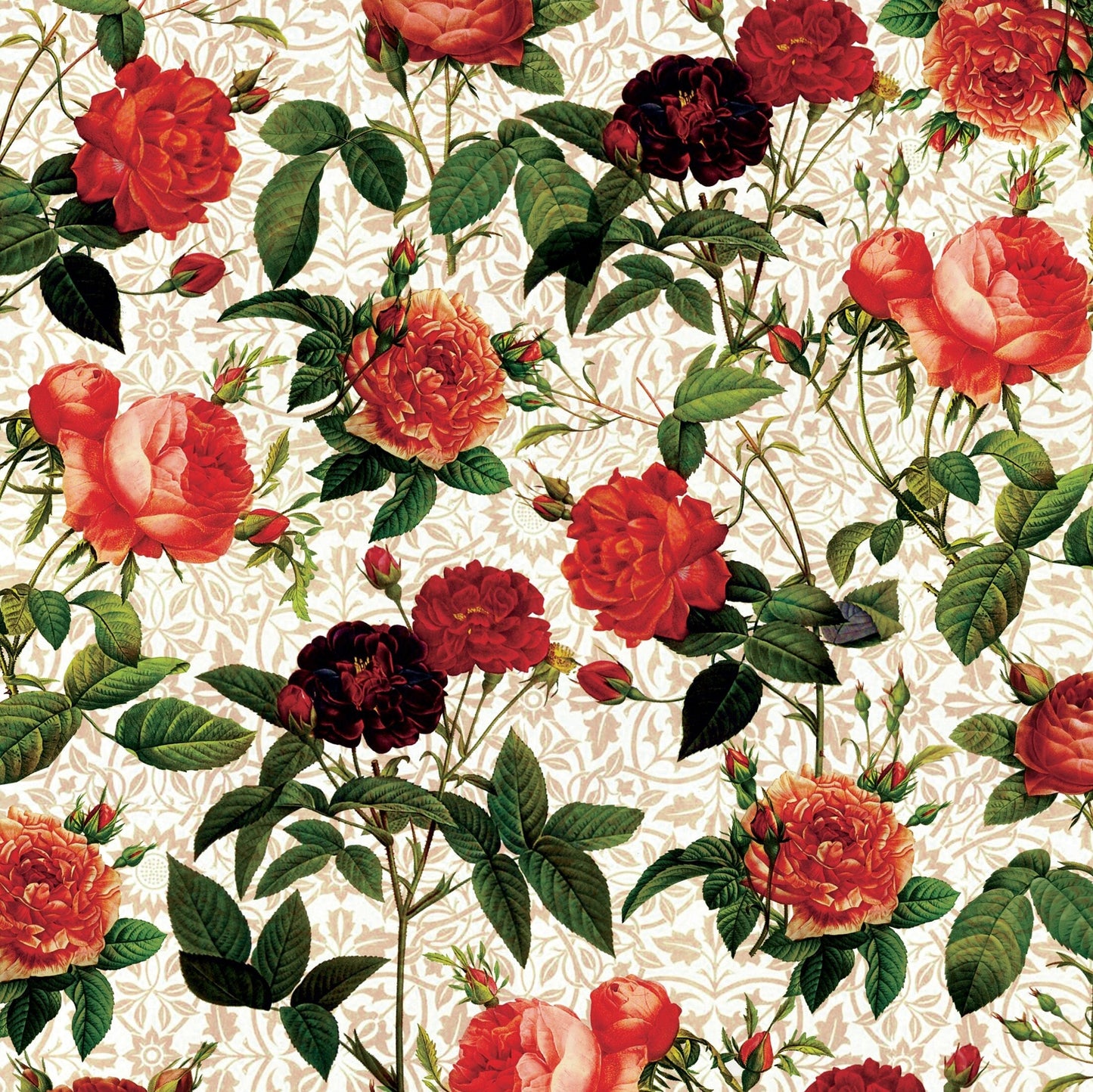 Spring Flowers Red Roses - Decoupage Art - Large Size Rice Paper for Decoupage - A3 A2 A1