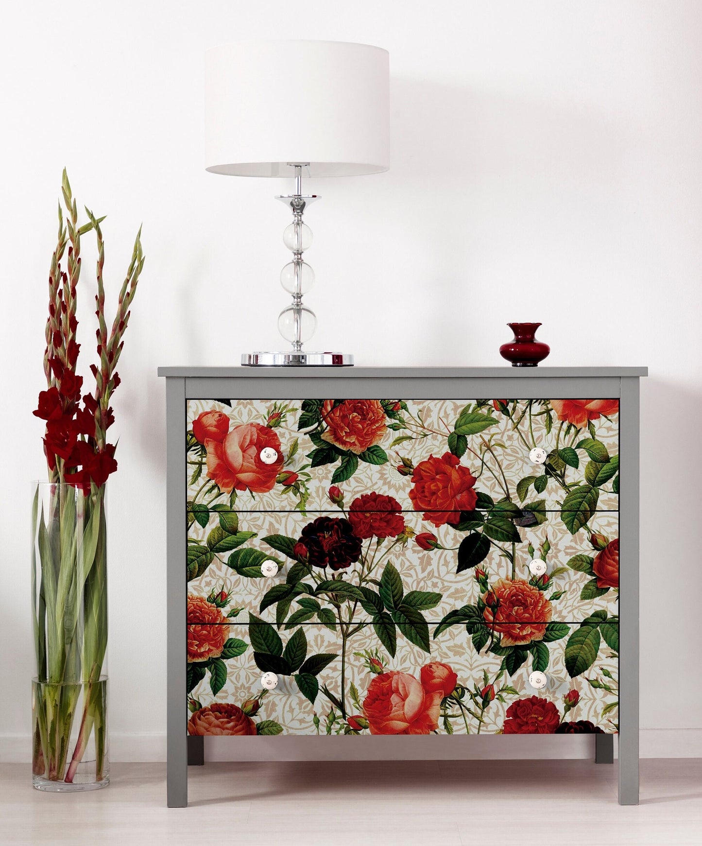 Spring Flowers Red Roses - Decoupage Art - Large Size Rice Paper for Decoupage - A3 A2 A1