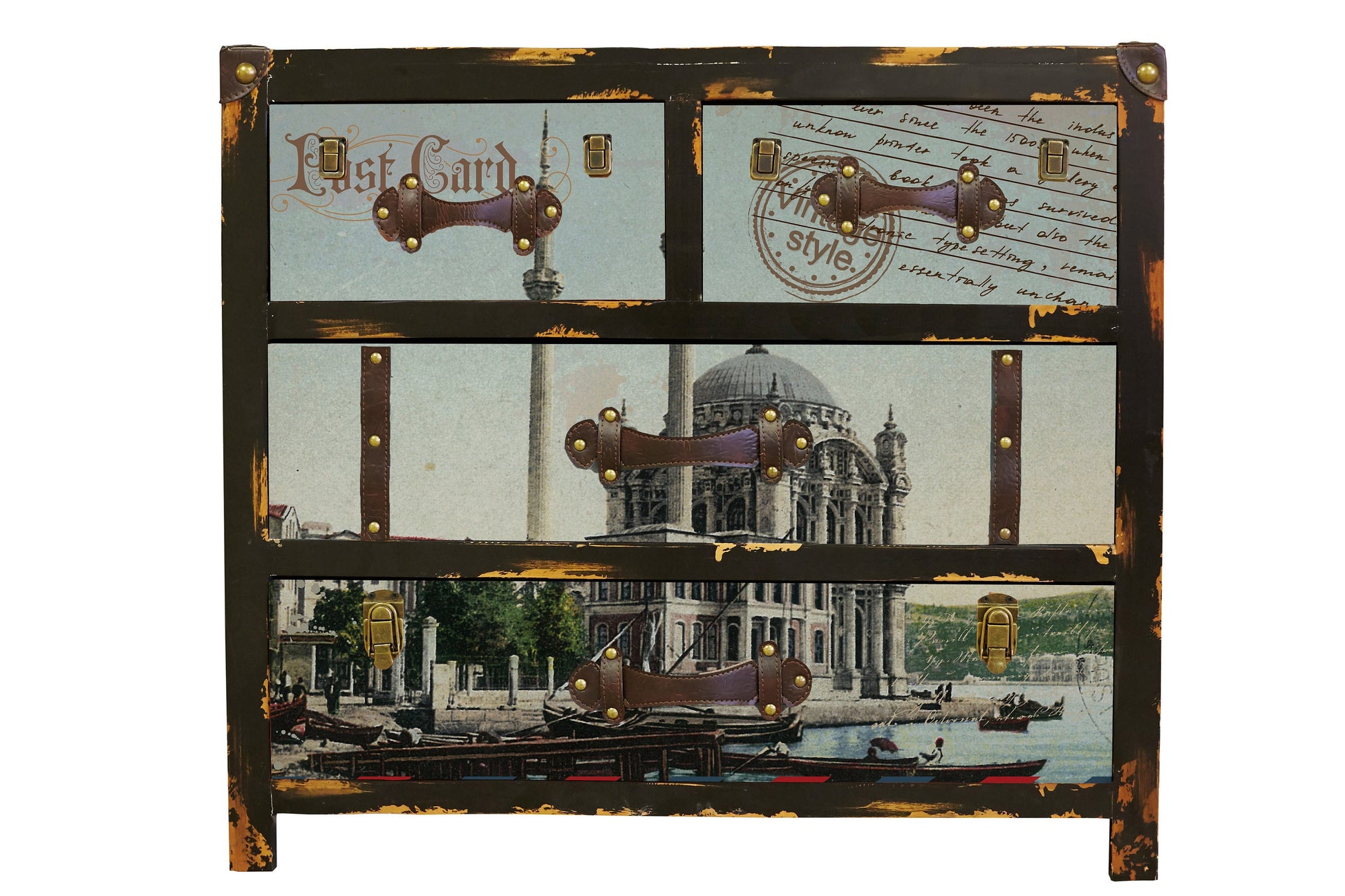 Large Decoupage Paper - Decoupage Art - Rice Paper for Decoupage - Decoupage for Furniture - Vintage Decoupage - Istanbul Postcard