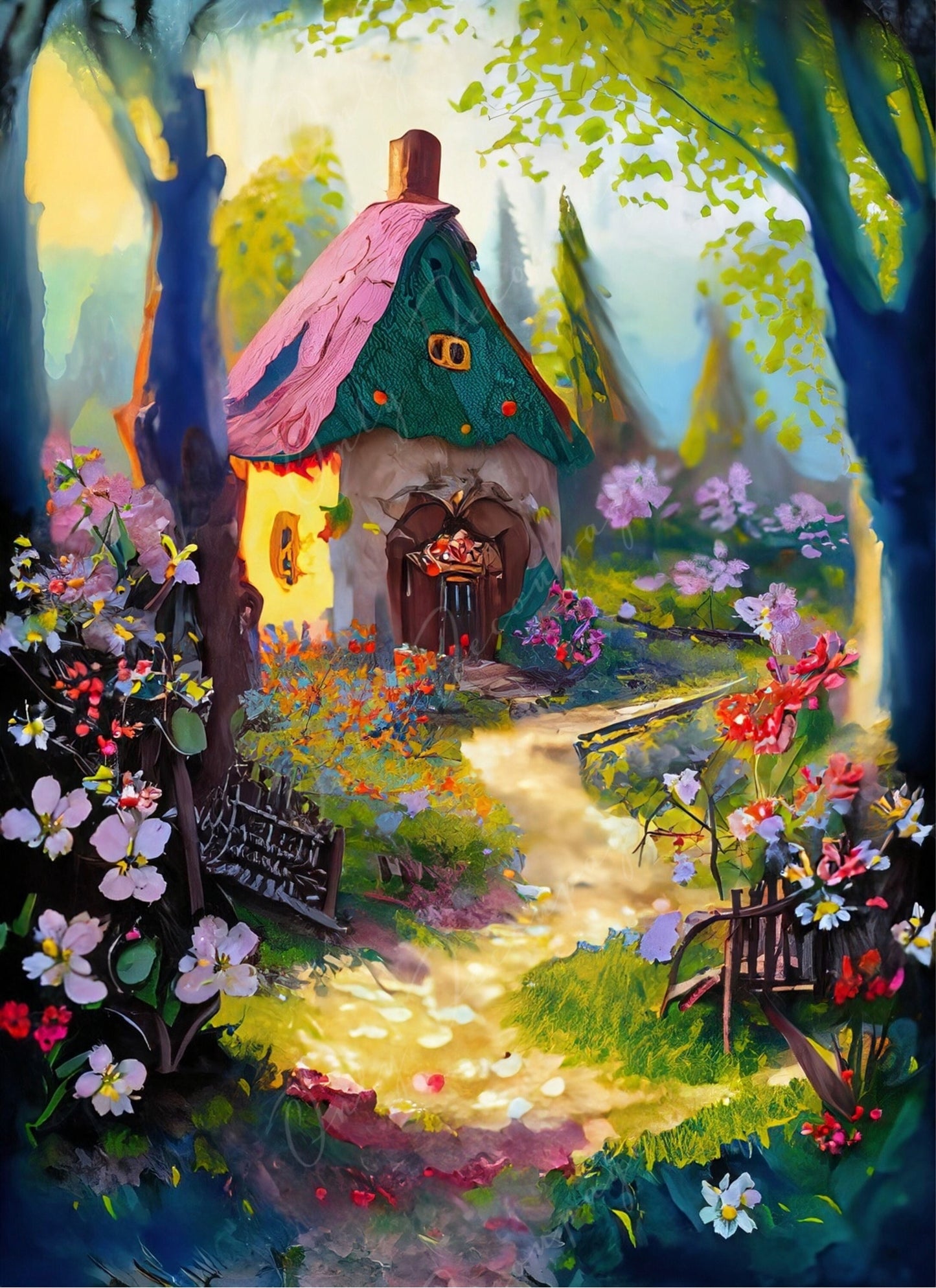 village decoupage paper