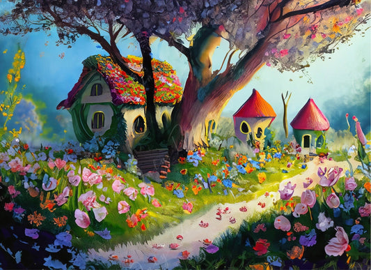 dream village decoupage paper