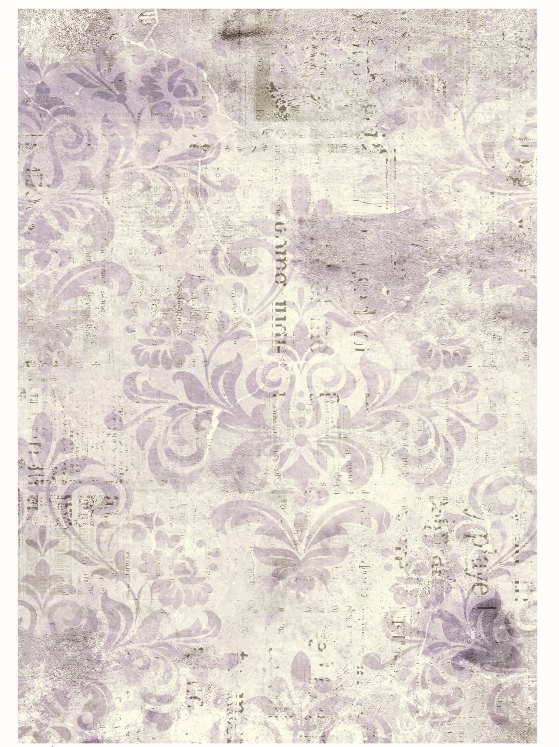 Purple Flower Vintage Decoupage - Decoupage Art - Large Size Rice Paper for Decoupage - Decoupage Crafts