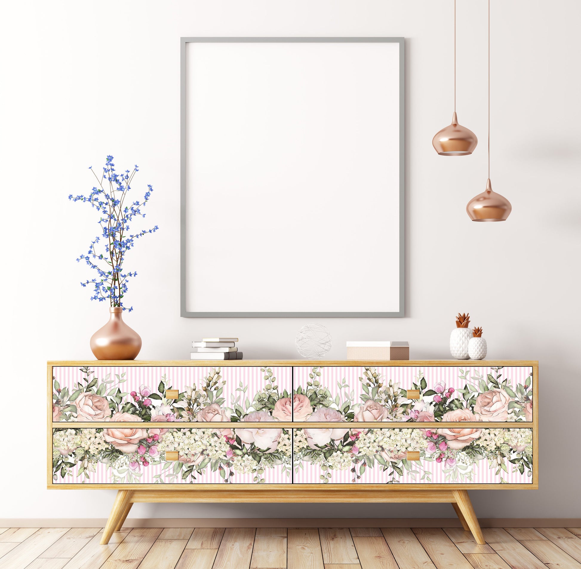 Shabby Chic Flowers - Large Decoupage for Furniture - Rice Paper - Vintage Decoupage - Decoupage Paper