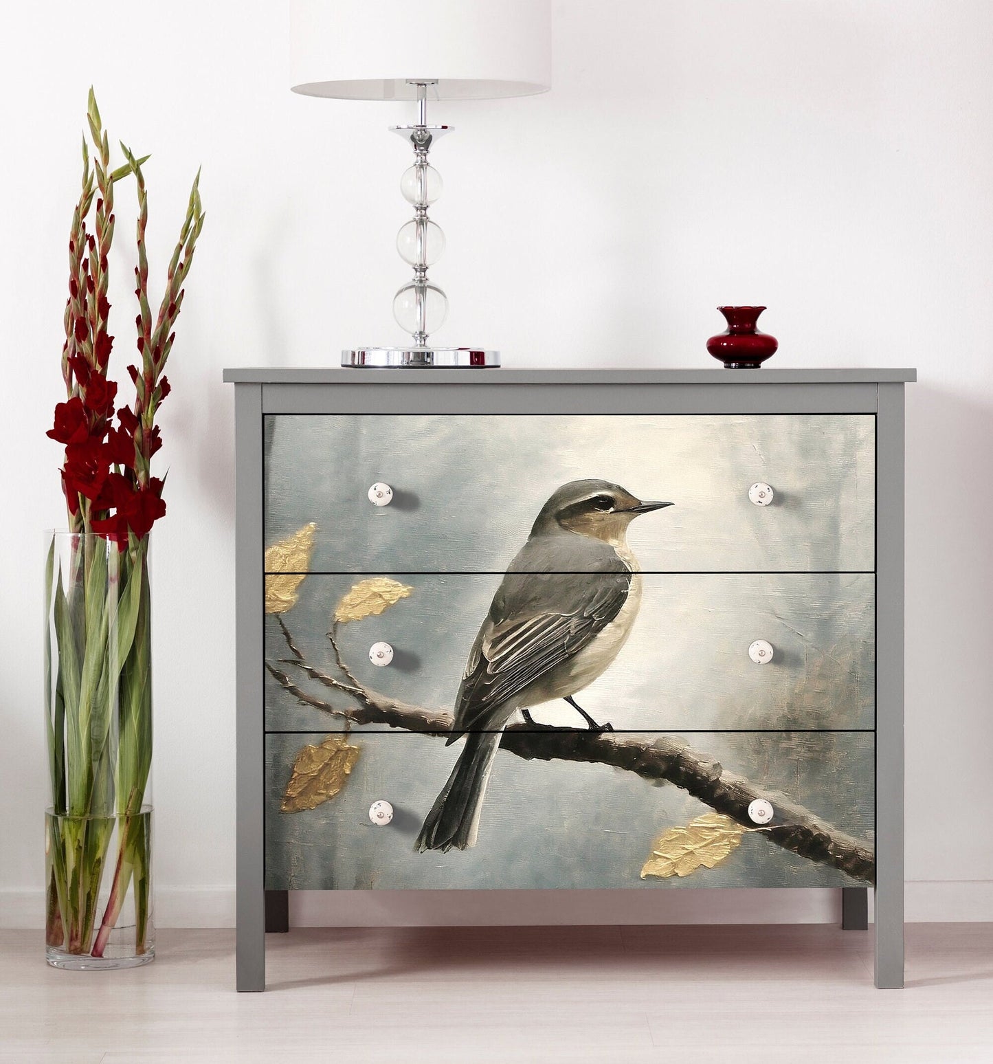 Large Decoupage Paper for Furniture - Rice Paper - Oilpaint Autumn - Decoupage Paper - Bird Decoupage