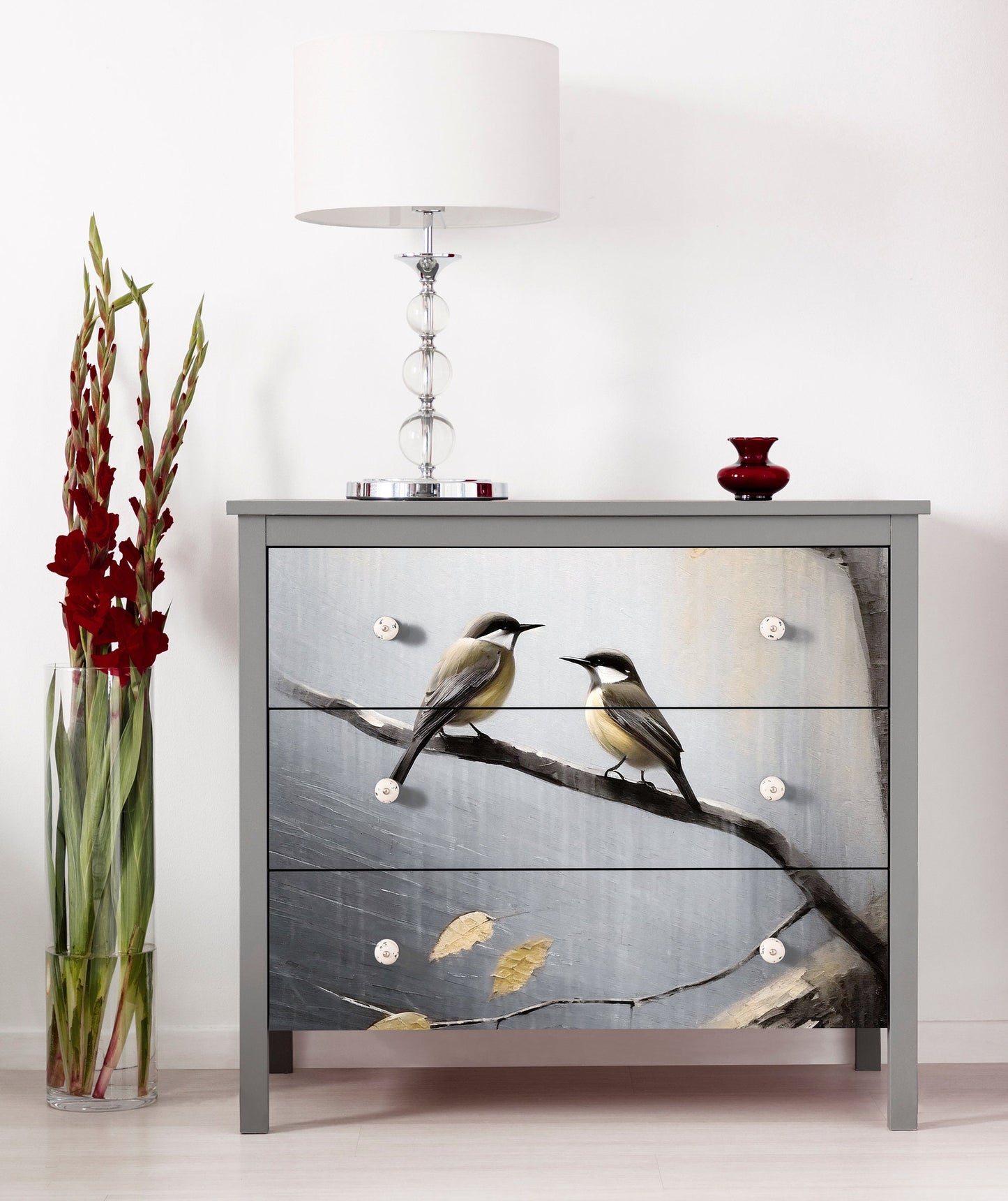 Large Decoupage Paper for Furniture - Rice Paper - Golden Autumn - Decoupage Paper - Bird Decoupage
