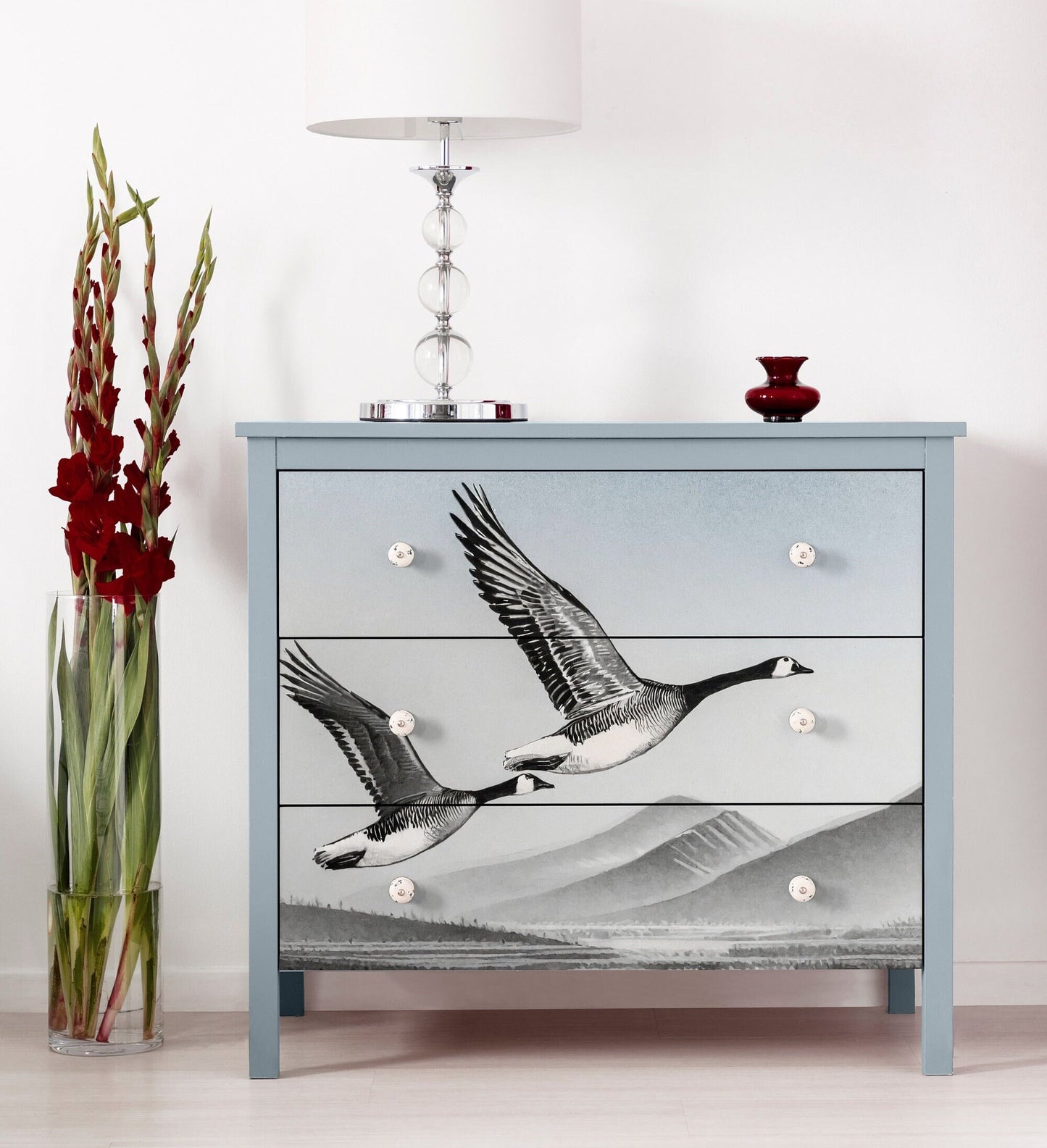 Flying Goose - Large Decoupage Paper for Furniture - Rice Paper - Decoupage Paper