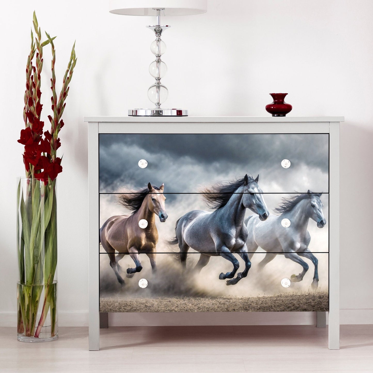 Horses - Large Decoupage Paper for Furniture - Rice Paper - Decoupage Paper - Galloper- White Horse