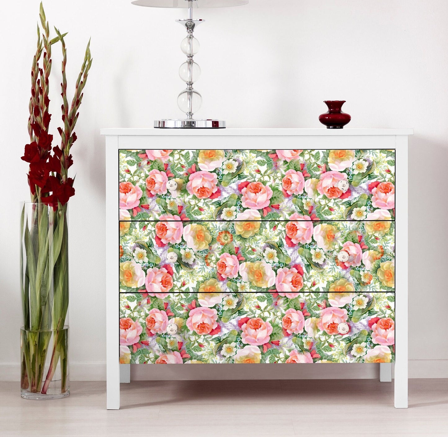 Yellow & Pink Roses - Large Rice Paper for Decoupage - Furniture Decoupage - Vintage Decoupage - Floral Decoupage Paper