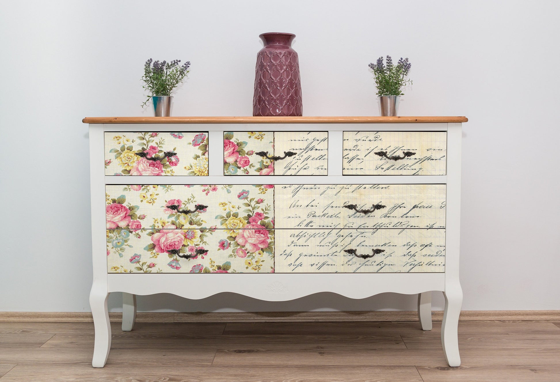 Roses Handwrite - Large Rice Paper for Decoupage - Furniture Decoupage - Vintage Decoupage - Decoupage Paper