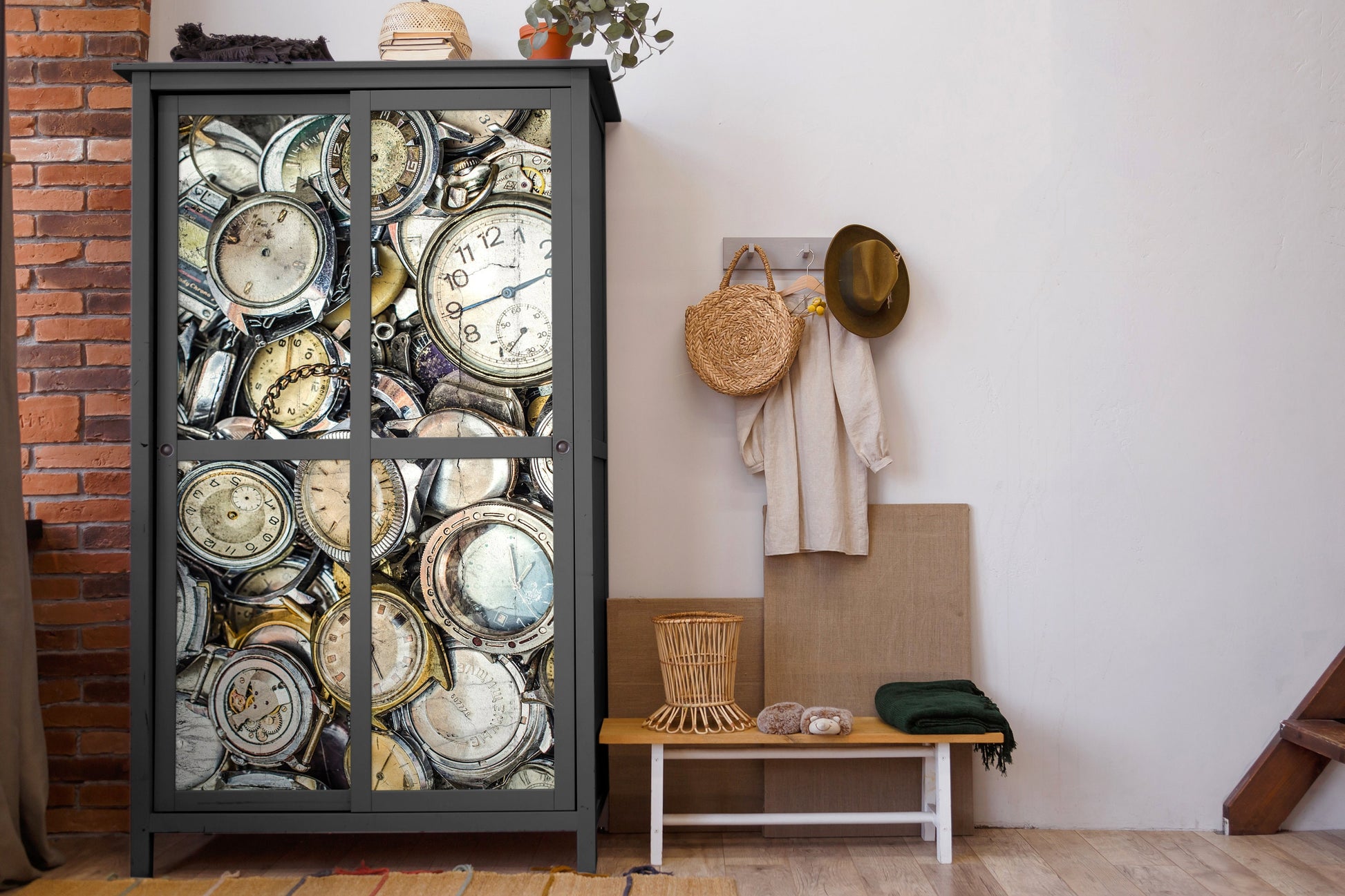 Large Decoupage for Furniture - Vintage Decoupage - Floral Decoupage Paper - Rice Paper - Pocket Watch