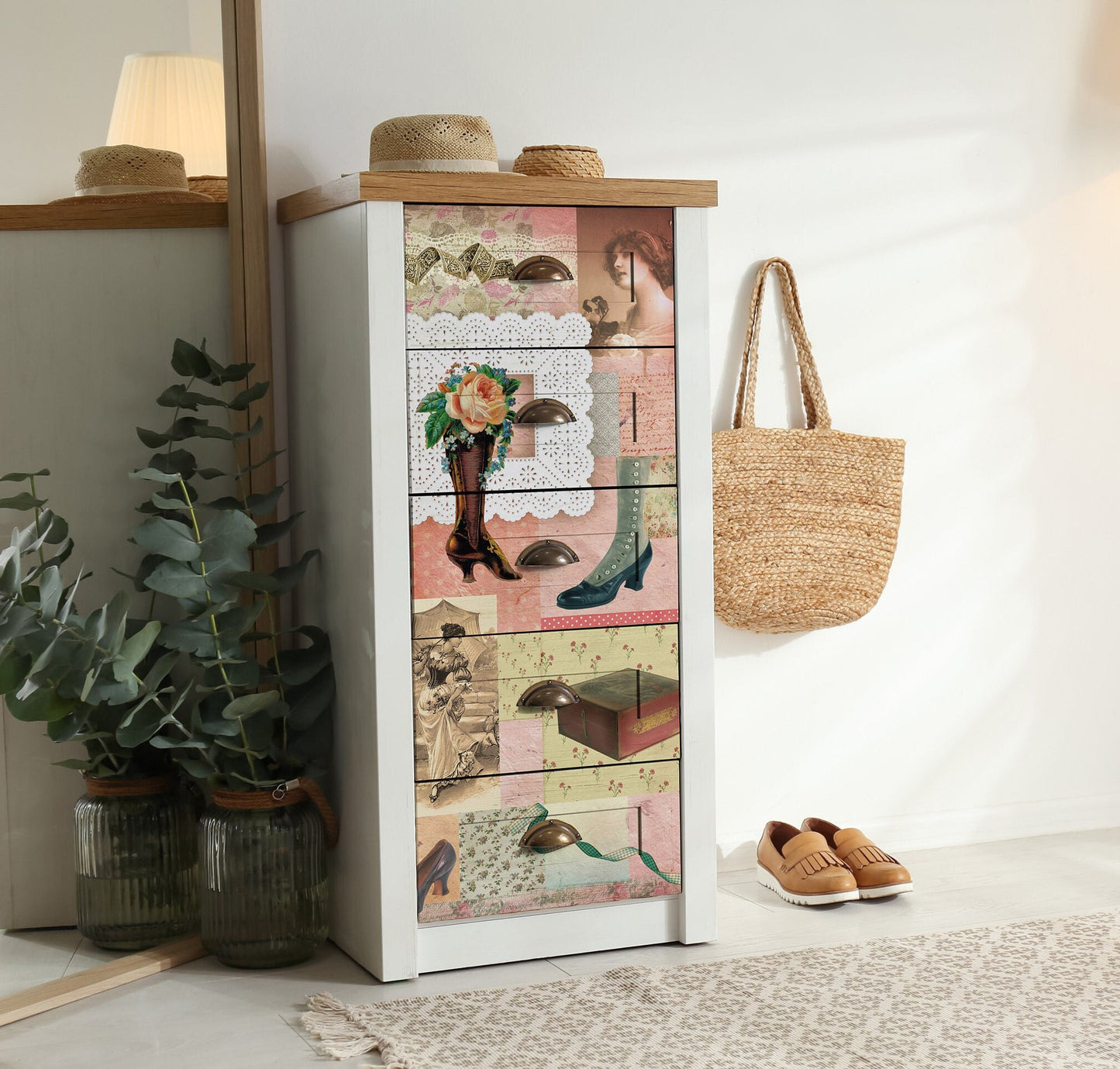 Vintage Decoupage Art - Rice Paper - Decoupage for Furniture - Large Size Rice Paper for Decoupage