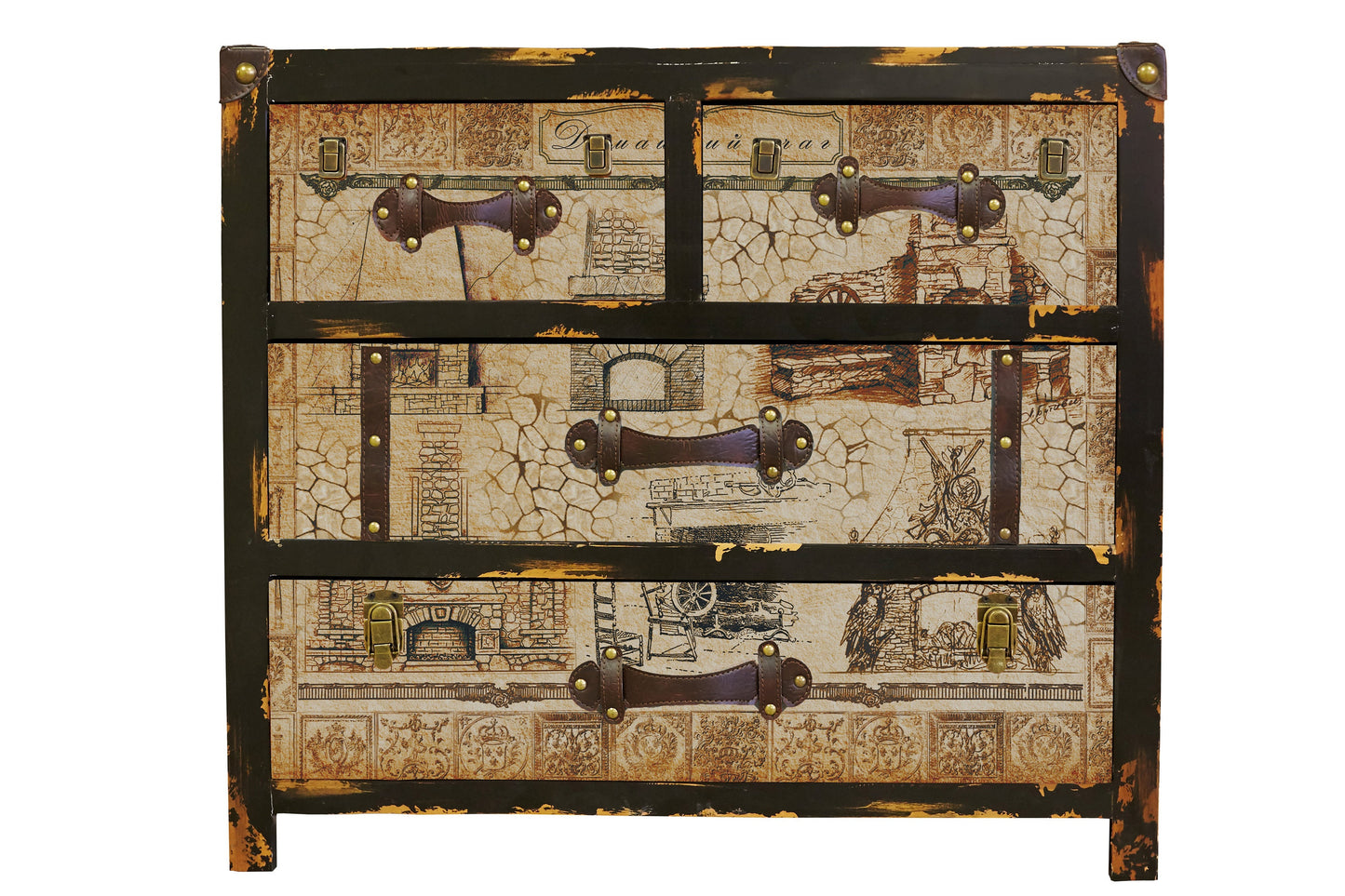 Fireplace - Vintage Decoupage Art - Rice Paper - Decoupage for Furniture - Large Size Rice Paper for Decoupage