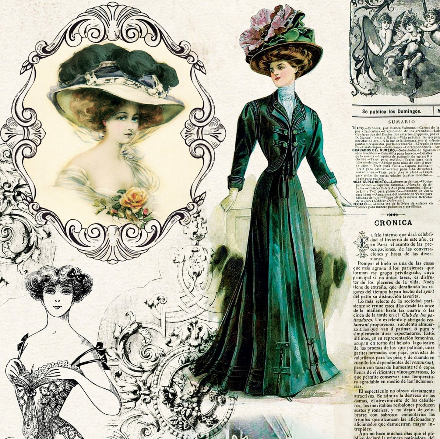 Old Newspaper Vintage Decoupage Paper - Decoupage Art - Large Size Rice Paper for Decoupage - A3 A2 A1