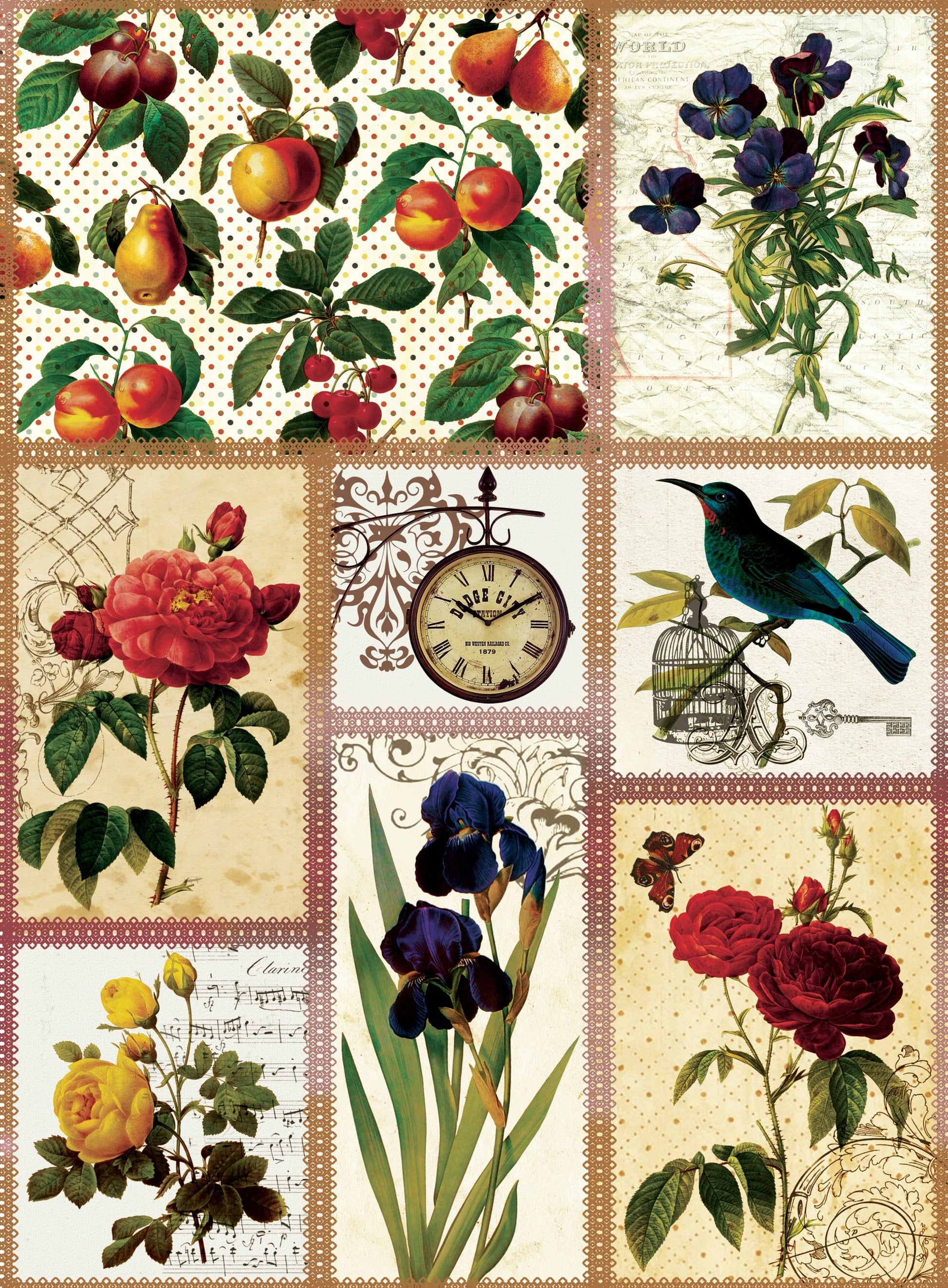 Spring Flowers Red Roses - Decoupage Art - Large Size Rice Paper for Decoupage - A3 A2 A1