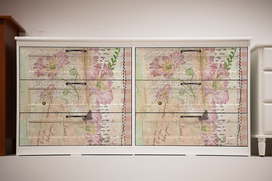 Vintage Floral Decoupage - Decoupage Art - Large Size Rice Paper for Decoupage - Decoupage Crafts