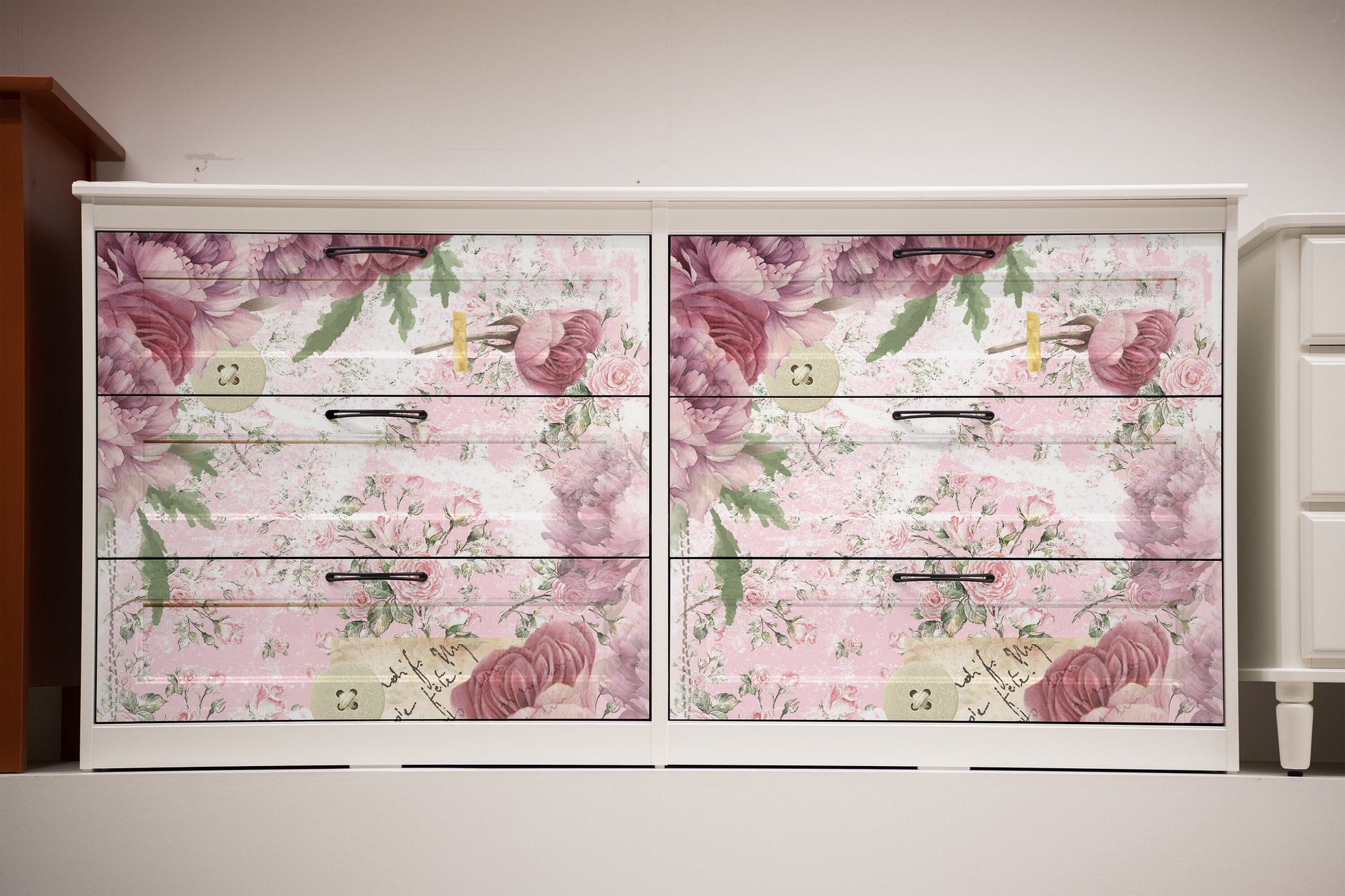 Pink Roses - Floral Decoupage - Decoupage Art - Large Size Rice Paper for Decoupage - Decoupage Crafts