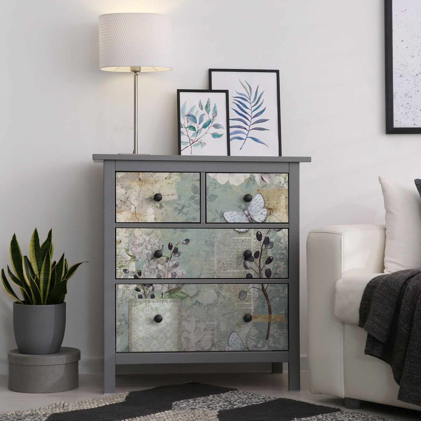 Butterfly Floral Rice Paper – Vintage Decoupage for Furniture