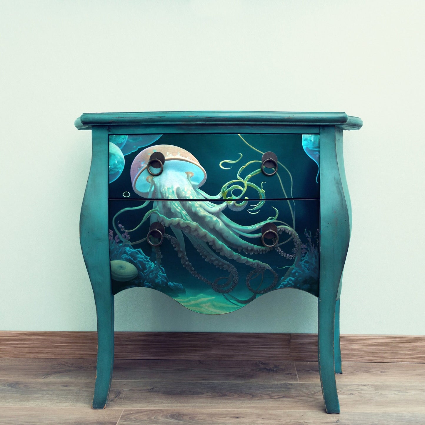 Large Decoupage Paper for Furniture - Rice Paper for Decoupage - Medusae - Decoupage Paper - White Jellyfish