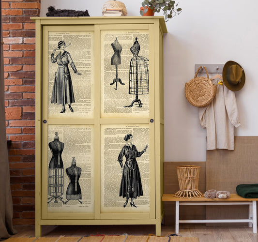 Large Rice Paper for Decoupage - Furniture Decoupage - Vintage Decoupage - Decoupage Paper - Old Book Sheet Women