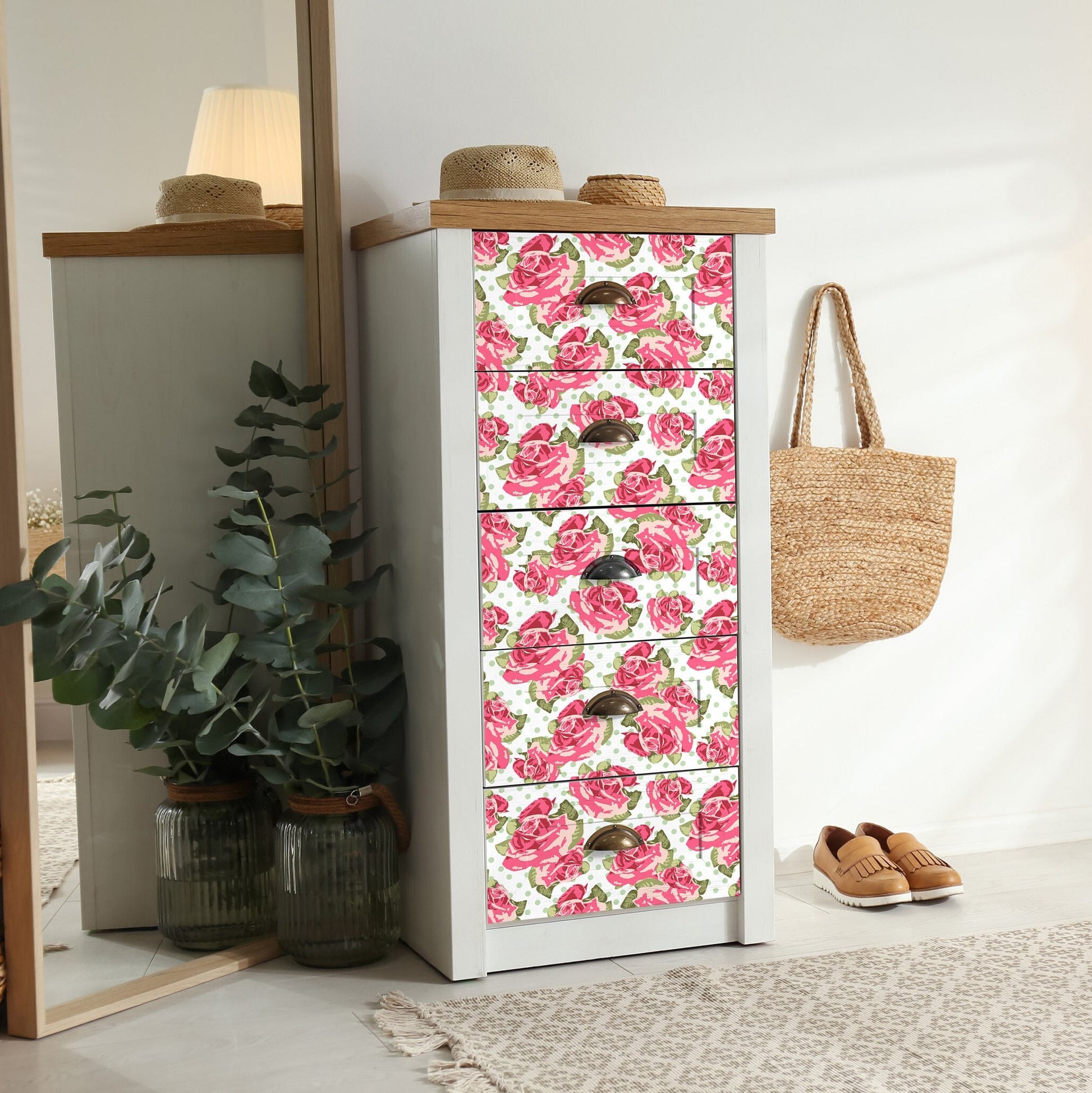 Red Roses - Large Rice Paper for Decoupage - Furniture Decoupage - Vintage Decoupage - Decoupage Paper