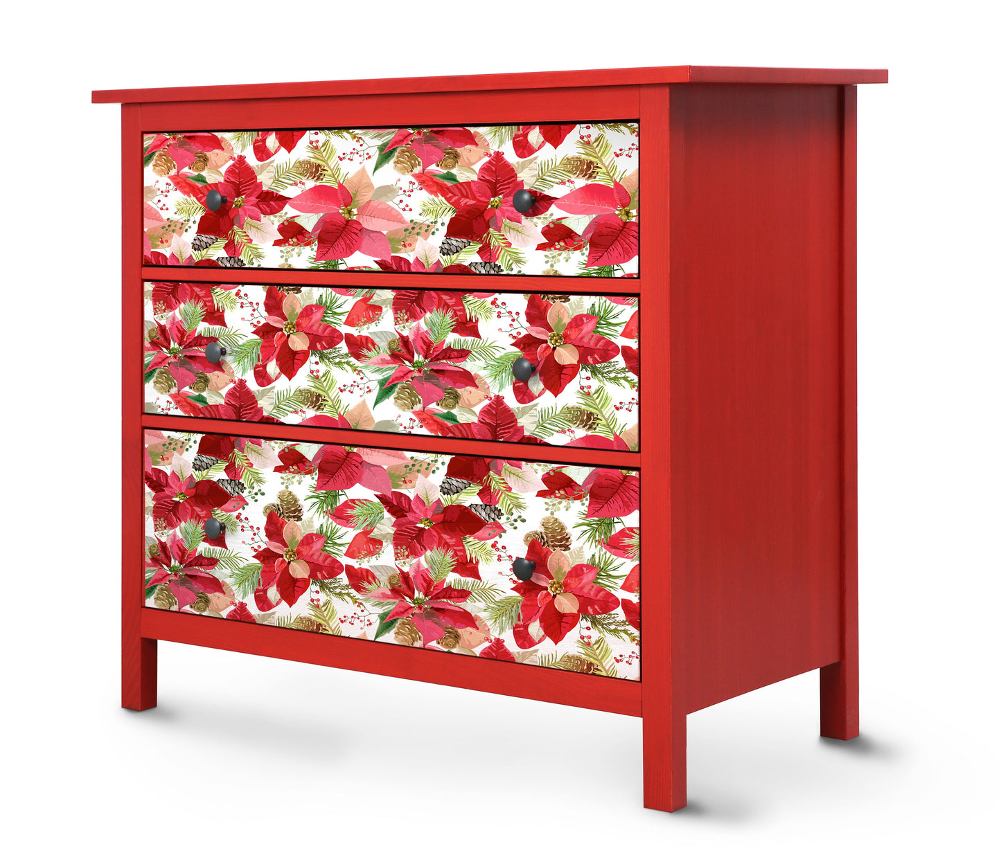 Large Decoupage for Furniture - Rice Paper - Vintage Decoupage - Floral Decoupage Paper - Red Flowers