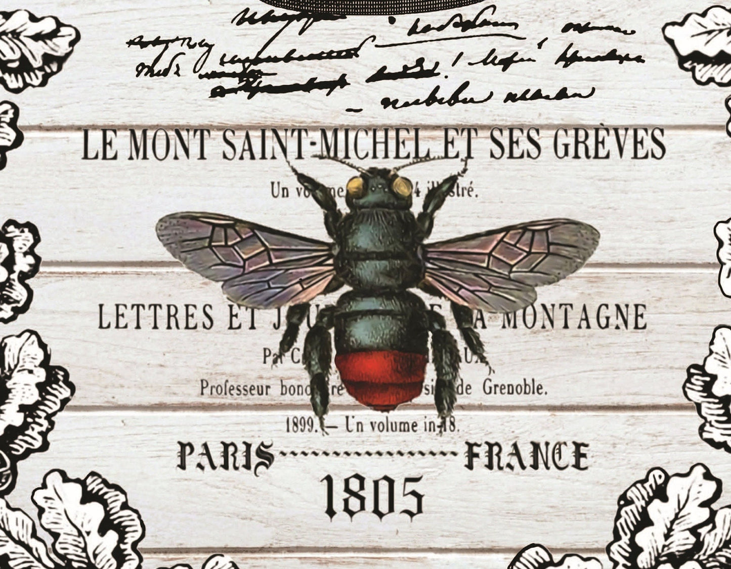 Bee - Paris France - Large Decoupage Paper for Furniture - Rice Paper for Decoupage