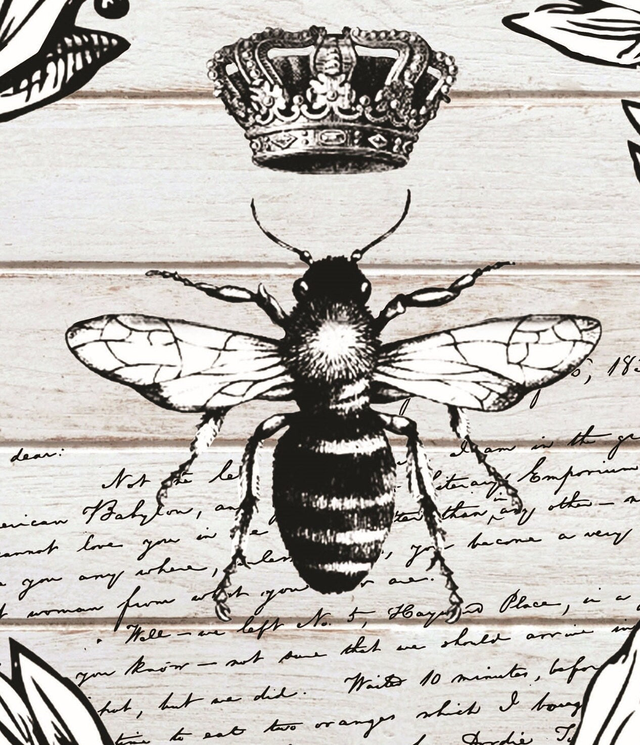 queen bee decoupage paper