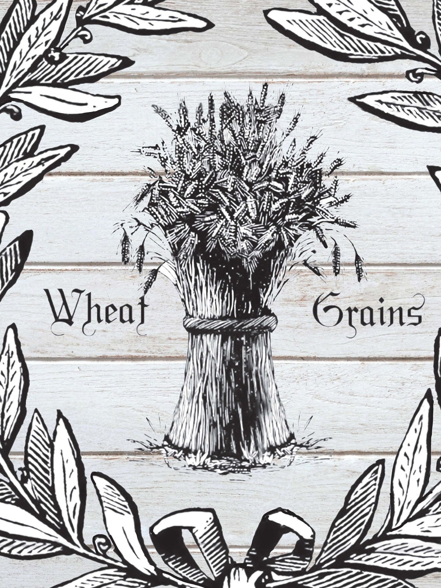 wheat decoupage farm