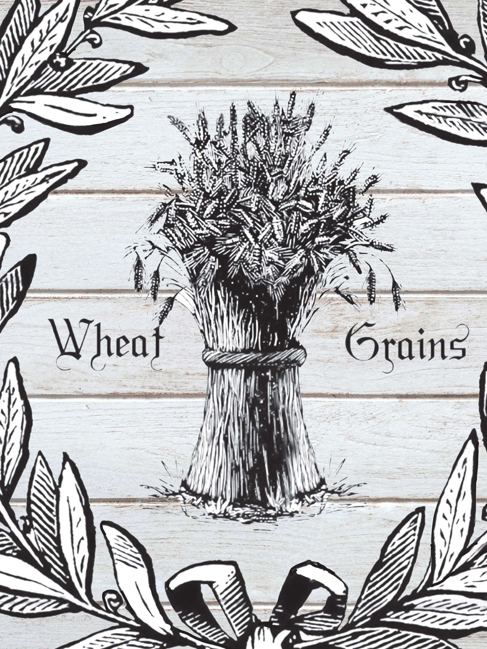 wheat decoupage farm