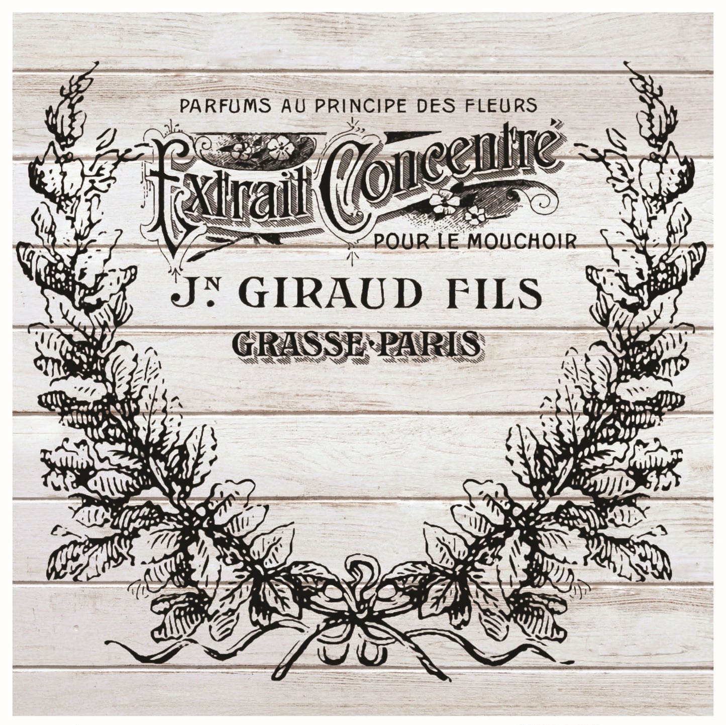 Carte Postale - Parfumes - Large Decoupage Paper for Furniture - Rice Paper for Decoupage - Black & White